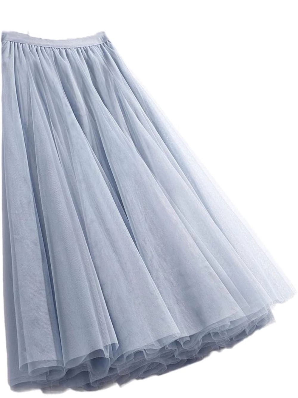 Asan Light Blue Maxi Skirt with Elastic Waistband - Picture 6 of 7